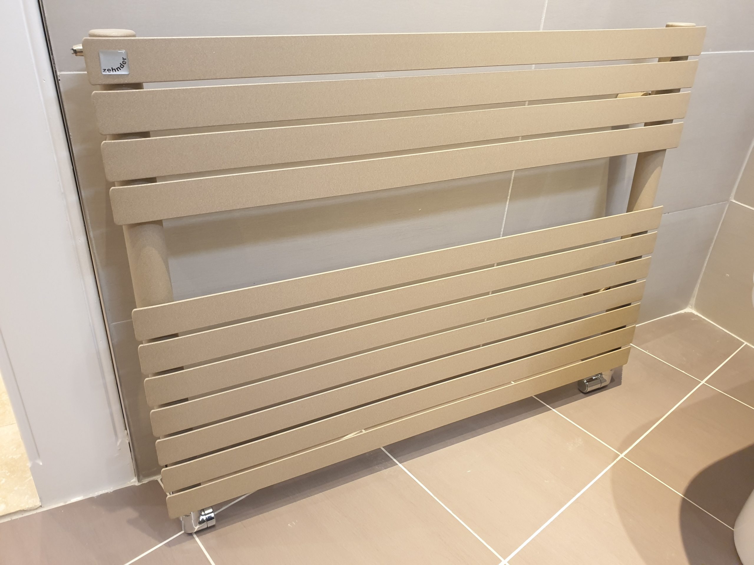 Ex-display Zehnder AX Spa towel rail - Quartz beige - Morland Bathrooms